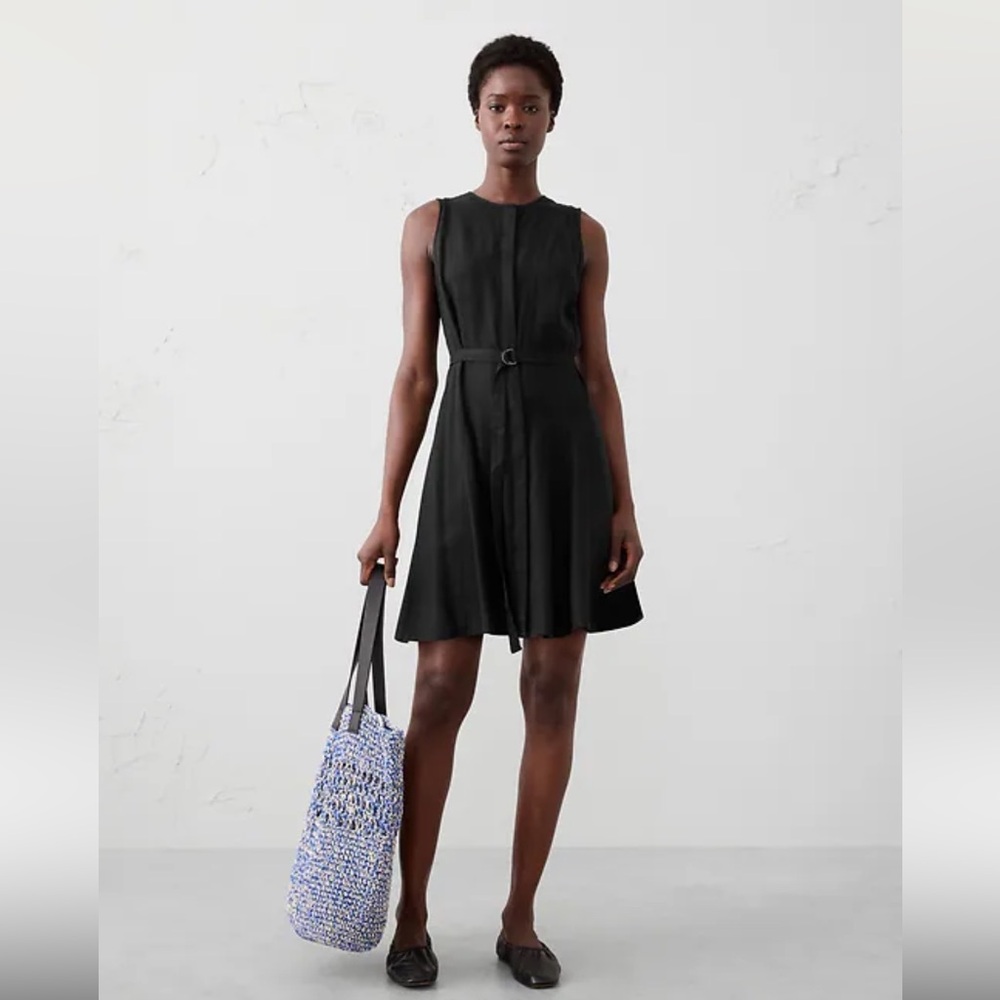 NWT Banana Republic Linen Blend Godet Mini Dress